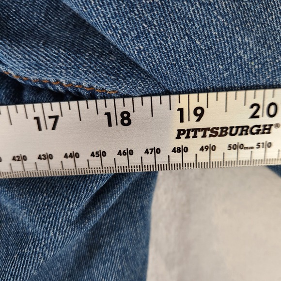 Jade & Ivory Denim Jacket‎ Womens Small Sherpa Collar Button Front Distressed - Picture 5 of 7